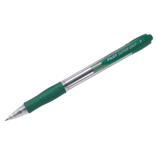 Ручка шариковая автоматическая Pilot "Super Grip" зеленая, 0,32мм