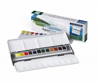 Набор акварельных красок Daler Rowney Aquafine, 12 кювет