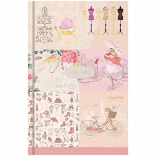 Ежедневник недатированный, A5, 136 л, OfficeSpace "Винтажный коллаж"