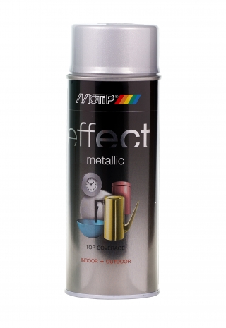 Аэрозольная эмаль MOTIP DECO EFFECT METALLIC с эффектом металлик, быстросохнущая, 520 мл