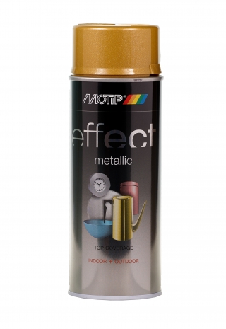 Аэрозольная эмаль MOTIP DECO EFFECT METALLIC с эффектом металлик, быстросохнущая, 520 мл