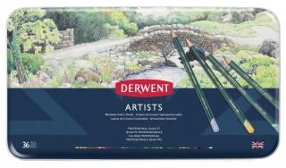 Набор цветных карандашей Derwent Artists 36 цветов, металлический пенал