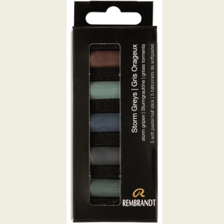 Набор сухой пастели Rembrandt Royal Talens 5цв темно-серый картон.упак