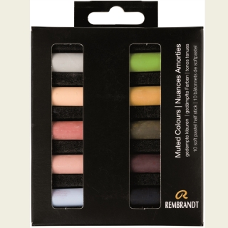 Набор сухой пастели Rembrandt Royal Talens 10цв приглушенные цвета картон.упак