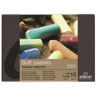 Стартовый набор сухой пастели General Rembrandt Royal Talens, 15 мелков-половинок