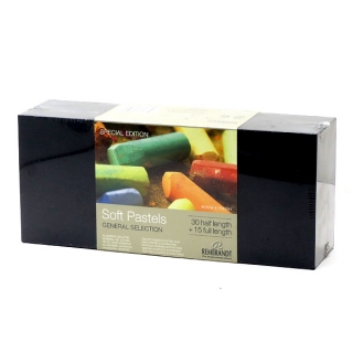 Набор сухой пастели Rembrandt Royal Talens, 45 цветов, полноразмерные и половинки