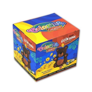 3D копилка-раскраска для детей «Мишка» COLORINO для детского творчества