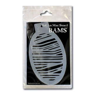Гибкий многоразовый трафарет BAMS 4013 «Звериные полоски» для аквагрима и декорирования