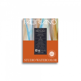 Альбом для акварели Fabriano Watercolour Studio 300г/кв.м (25%хлопок) 20,3x25,4см Сатин 12л склейка по 1 стороне