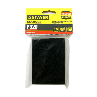 Губки шлифовальные STAYER MASTER водостойкие, зернистость P180 и P320 для дерева