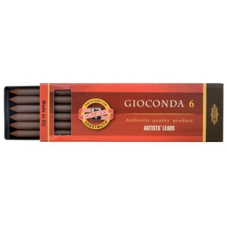 Сепия темно-коричневая KOH-I-NOOR "Gioconda", диаметр 5,6 мм, набор 6 шт.