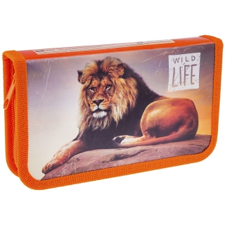 Пенал 1 отделение, 190*115 ArtSpace "Дикие кошки", ламинация