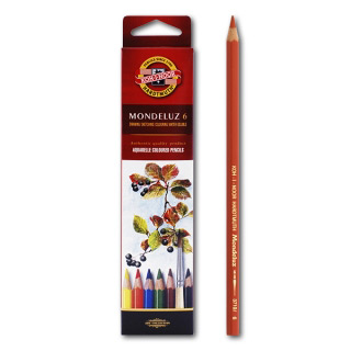 Акварельные цветные карандаши Koh-I-Noor Mondeluz "Натюрморт", 6 цветов