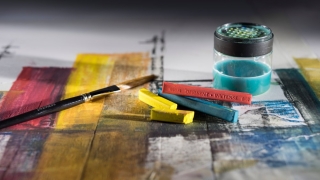 Набор акварельных блоков Derwent Inktense 12 цветов, металлический пенал