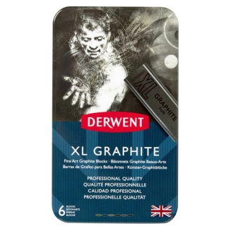 Набор графита Derwent XL 6шт, металлический пенал