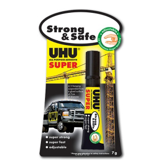 Универсальный клей UHU "Strong & Safe" для любых поверхностей, 7 г