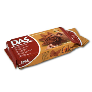 Самозатвердевающая паста для моделирования и лепки DAS FILA, белая, терракотовая, 500 г