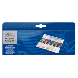 Акварель художественная Winsor&Newton "Cotman", 12 малых кювет в металлическом пенале