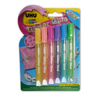 Искрящиеся клеящие блестки для декора любых поверхностей UHU Creativ’ Glitter Glue Shiny