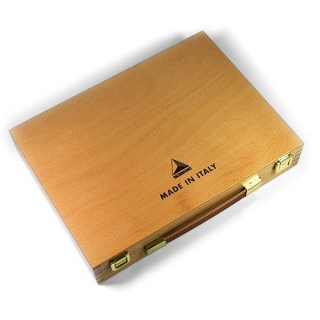 Подарочный набор Maimeri Classico масляные краски 11 цв., разбавитель, кисть, масленка, палитра, в деревянном кейсе