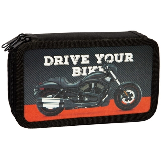 Пенал 3 отделения, 190*110 ArtSpace "Мотобайки", ламинация