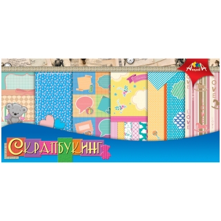 Набор бумаги для скрапбукинга Апплика "Наш малыш", 6л., 15*15см