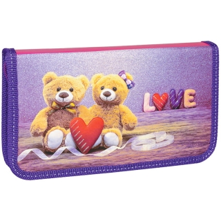 Пенал 1 отделение, 190*110 ArtSpace "Мишки", ламинация, конгрев, блестки