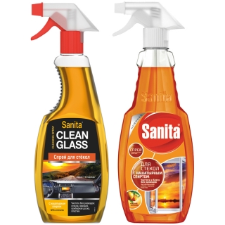 Средство для мытья стекол Sanita, с нашатырным спиртом, 500мл