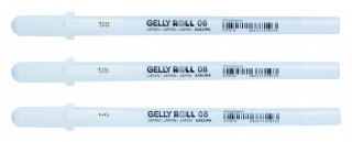 Набор гелевых ручек Sakura Gelly Roll 08, белые ручки 3 шт., блистер