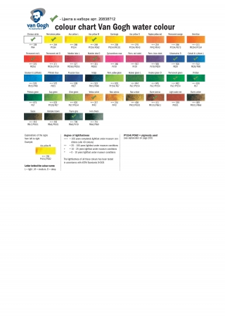 Набор акварельных красок Royal Talens Van Gogh National Gallery 12 кювет, металлический короб