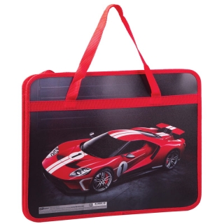 Папка с ручками А4 ArtSpace "Авто. Supercar", пластик, на молнии, 80мм