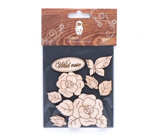 Набор деревянных заготовок Timberlicious для декорирования Flowers 11 10х16см