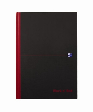 Блокнот Oxford Black n Red bookbound notebook A4 клетка 96л фиксирующаяся резинка твердая обложка