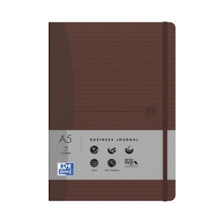 Блокнот Oxford Office Signature A5 линейка 72л фикс.резинка карман твердая обложка коричневы