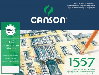 Папка с бумагой для графики Canson 1557 Dessin Ja 160г/кв.м 24*32см мелкое зерно 10 листов