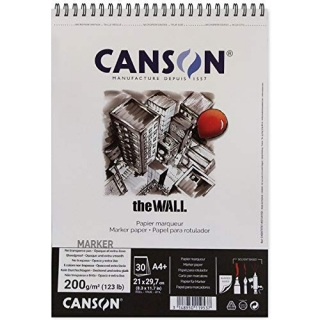 Альбом для маркера Canson The Wall 220г/кв.м 21х31.4см 30листов спираль по короткой стороне