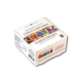 Акриловые краски по стеклу и керамике Decola НЕВСКАЯ ПАЛИТРА, набор 9 цветов по 20 мл