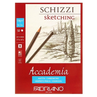 Альбом для рисования Fabriano Accademia 120г/м.кв 29,7x42см мелкозернистая 50л склейка по короткой стороне
