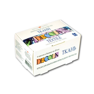 Акриловые краски по ткани Decola НЕВСКАЯ ПАЛИТРА, набор 6 цветов по 20 мл