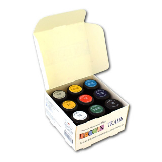 Акриловые краски по ткани Decola Невская Палитра, набор 9 цветов по 20 мл