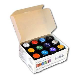 Акриловые краски по ткани Decola НЕВСКАЯ ПАЛИТРА, набор 12 цветов по 20 мл