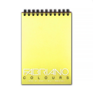 Блокнот для зарисовок FABRIANO Colours тонированная бумага 80 г/м2, желтый, 100 л