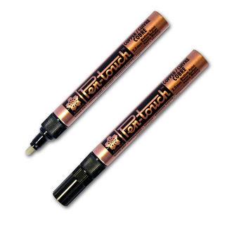 Маркеры перманентные для декорирования Sakura Pen-Touch (эффект металла, черн, бел), 2мм