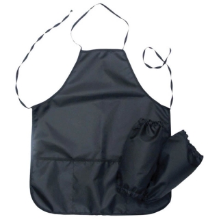Фартук с нарукавниками ArtSpace, 3 кармана, черный