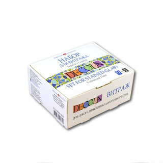 Набор акриловых красок для витражей и росписи по стеклу Decola Невская Палитра, 9 цв. и контур