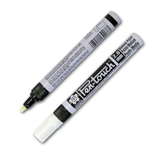 Маркеры перманентные для декорирования Sakura Pen-Touch (эффект металла, черн, бел), 2мм