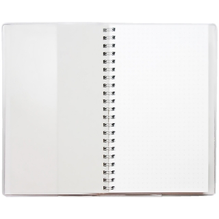 Блокнот А6 48л. на гребне ДПС "Снегири", ПВХ, с шариковой ручкой