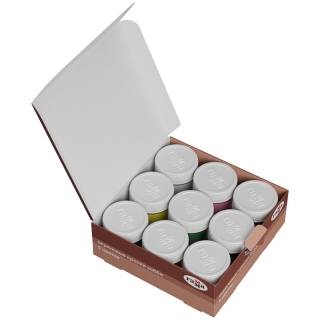 Краски акриловые декоративные Гамма "Хобби", 9 цветов, 20мл, картон. упак.