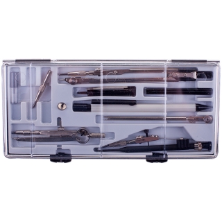 Готовальня Globus, 12 предметов, циркуль 155мм, пластиковый футляр