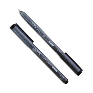 Мультилайнеры Copic для рисования и письма, поштучно, от 0.03 до 0.3 мм, черные